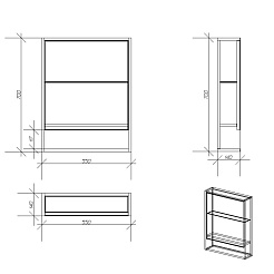 Alvaro Banos Зеркальный шкаф Toledo 55, дуб кантенбери – фотография-3