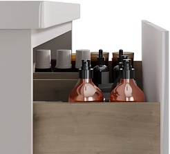 Dreja Тумба под раковину Perfecto 70 подвесная белая – фотография-12