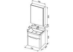 Aquanet Комплект мебели София 60 белый – фотография-5