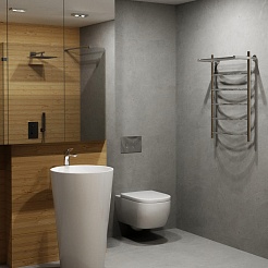 Aringa Полотенцесушитель водяной Бро 80x50 AR03029CH хром – фотография-3