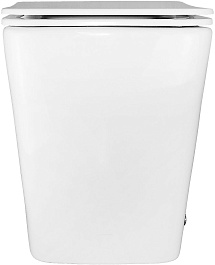 Azario Унитаз приставной AZ101 импульсный безободковый с сиденьем микролифт белый – фотография-4