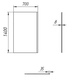 Paini Шторка на ванну Screen 70 Paini-ScreenWT70F неподвижная, принт рамка, профиль черный – фотография-3