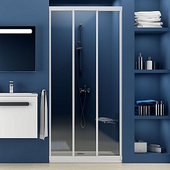 Ravak Душевая дверь в нишу ASDP3-100 Transparent, профиль белый – фотография-1