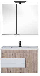 Aquanet Зеркальный шкаф "Мадейра 100" дуб кантри – фотография-9