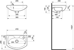 Бриклаер Тумба с раковиной Бали 40 светлая лиственница/белая – фотография-11
