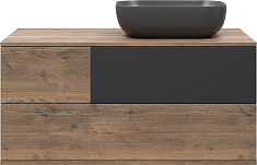 Misty Тумба под раковину Коломбо 100 R подвесная дуб галифакс/антрацит