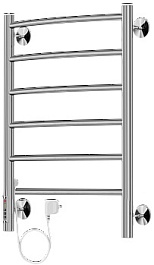 Terminus Полотенцесушитель электрический Классик П6 450х650 диммер слева – фотография-1