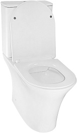 Azario Унитаз-компакт Fretta Round AZ-7121A безободковый с бачком с сиденьем микролифт белый – фотография-6