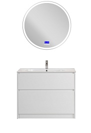 BelBagno Мебель для ванной Kraft 100 напольная Bianco Opaco с раковиной LOV-1000-LVB – фотография-1