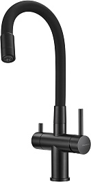 Milacio Смеситель для кухни Ultra MCU.560.TBB total black/черный – фотография-3