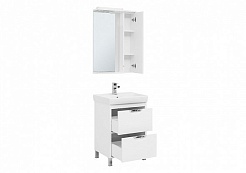 Aquanet Комплект мебели Гретта 60 new 2 ящика, белый – фотография-2