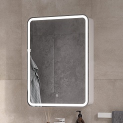 Equil Зеркальный шкаф Soldi 55 R белый софт – фотография-6