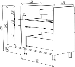 Водолей Тумба с раковиной Адель 80 горный камень – фотография-16