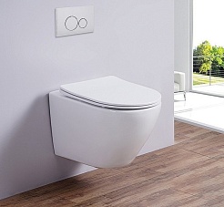 Esbano Унитаз Amapola-N подвесной безободковый белый – фотография-2