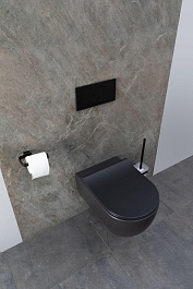 Allen Brau Унитаз подвесной Priority 4.31001.31 чёрный матовый с крышкой 4.31004.31 – фотография-13