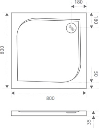 Good Door  Поддон для душа Квадро 80x80 – фотография-2