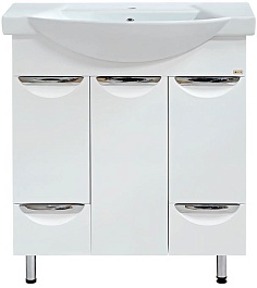 Misty Тумба для умывальника Лаванда 75 с ящиками – фотография-1