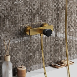 Paini Смеситель для душа Domus 18PJ511PZ брашированные золото/чёрный – фотография-4
