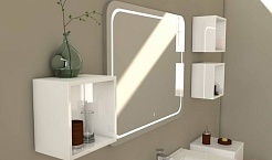 Какса-а Мебель для ванной Редиссон 100 белая – фотография-6