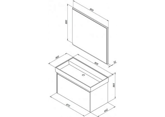 Aquanet Мебель для ванной Nova Lite 90 дуб рустикальный – фотография-14