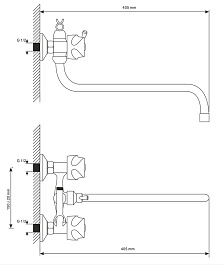 Mixline Смеситель для ванны и раковины 1/2 керамический ML01-02 – фотография-3