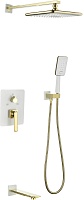 Lemark Душевая система Mista LM6422WG белая/золото