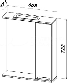 Sanstar Мебель для ванной комнаты Адель 60 – фотография-8