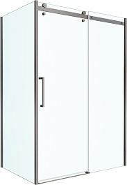 BelBagno Душевой уголок Marino MARINO-2-AH-1-140/80-C-GM 140x80 профиль оружейная сталь стекло прозрачное – фотография-1