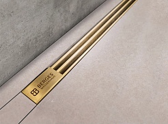 BERGES Wasserhaus Душевой лоток Super Slim 1000 092155 золото глянец – фотография-2