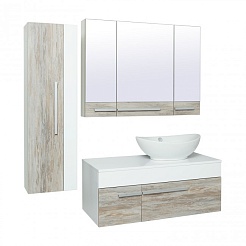 Runo Зеркало-шкаф для ванной Вудлайн 100 – фотография-5