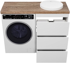 Brevita Тумба под раковину Grafit 60 белая – фотография-8