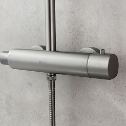 Lemark Душевая система Bronx LM3770GM с термостатом графит – фотография-5