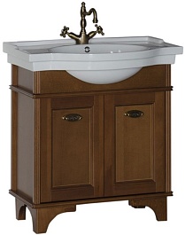 Aquanet Тумба с раковиной Николь 80 орех – фотография-1