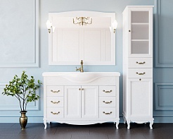 ValenHouse Пенал Эллина 40 белый R, корзина, фурнитура бронза – фотография-6