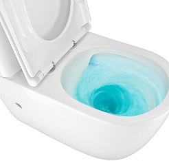 Azario Унитаз-компакт Riano AZ-1307A безободковый с бачком с сиденьем микролифт белый – фотография-12