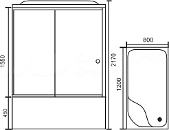 Royal Bath Душевая кабина 120/80 RB 8120BP1-T L с высоким поддоном – фотография-2