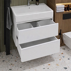 Vivon Тумба под раковину Atwood 70 подвесная белая матовая – фотография-5