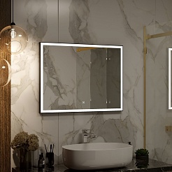 Continent Зеркало Frame Black Led 800x600 – фотография-9