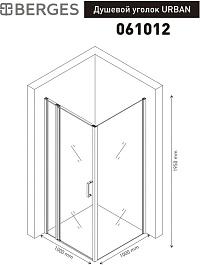BERGES Wasserhaus Душевой уголок Urban 100x100 061012 – фотография-3