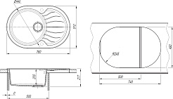 Dr. Gans Мойка кухонная Берта 760 графит – фотография-4