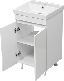 Misty Тумба с раковиной Енисей 50 белая – фотография-4
