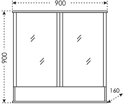 СанТа Зеркальный шкаф Вегас 90 белый – фотография-7