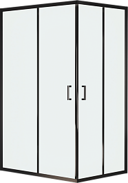 RGW Душевой уголок Passage PA-040B 100x80 профиль черный стекло матовое сатинат – фотография-1