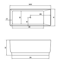 Aquatika Акриловая ванна Арт Моно – фотография-2