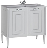 Aquanet Тумба с раковиной Паола 90 белая/серебро (181762)