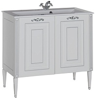 Aquanet Тумба с раковиной Паола 90 белая/серебро (181762)