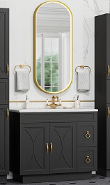 Misty Мебель для ванной Амбра 100 черная матовая – фотография-1