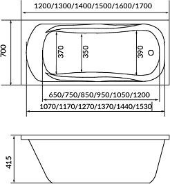 1Marka Акриловая ванна Classic 140х70 А – фотография-4