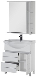 Aquanet Мебель для ванной "Доминика 80" белая (171328) – фотография-4