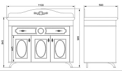 Водолей Тумба с раковиной "Изабель 110" F-1 серая – фотография-7